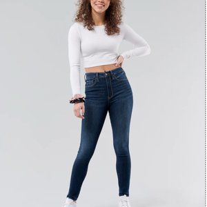 Super high rise skinny jeans- Dark Wash